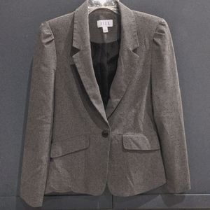 Polka dot grey dress coat